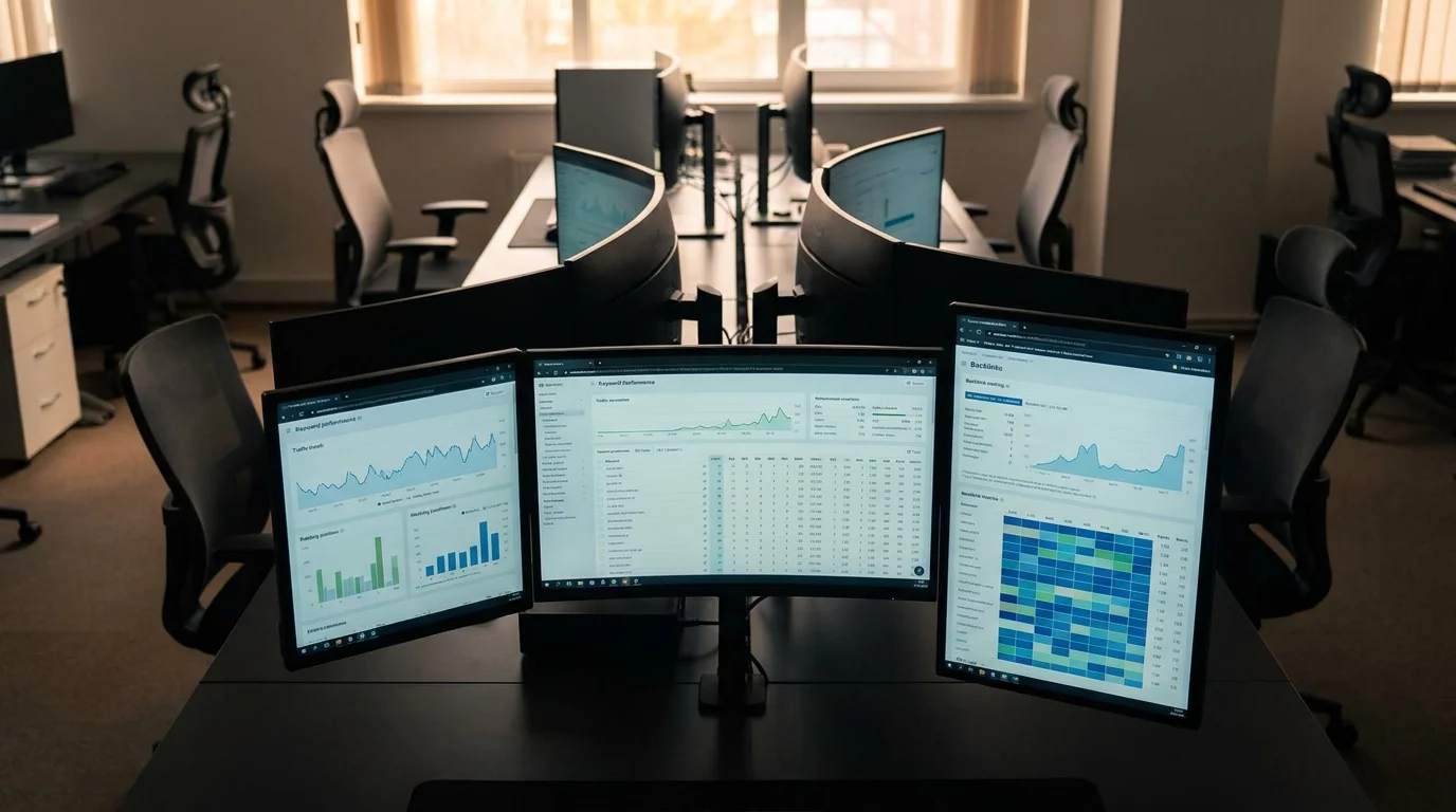 Tableau de bord de suivi des performances SEO